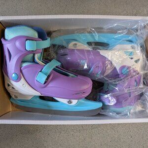 Brand New Adjustable Frozen Ice Skates Size Y12-2